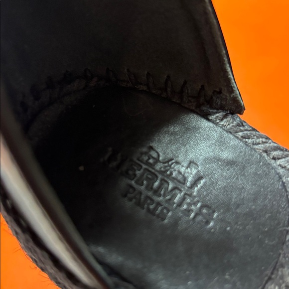 Hermes Black Espadrille Wedges Authentic - Picture 3 of 8